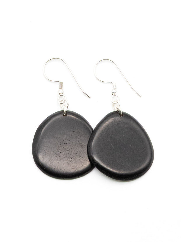 Ohrringe Carlaret Schwarz - La Tagua Nuss Silber