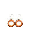 Ohrringe Daniret Orange - La Tagua Nuss Ohrringe Silber