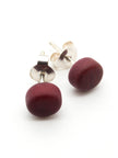 Ohrstecker Topiti Bordeaux - La Tagua Nuss Ohrringe Silber