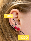 Ohrstecker Topiti Gelb - La Tagua Nuss Ohrringe Silber