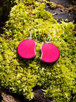 Ohrringe Carlaret Fuchsiarot - La Tagua Nuss Silber