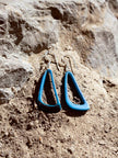 Ohrringe Celiret Blau - La Tagua Nuss Silber