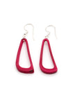 Ohrringe Celiret Fuchsiarot - La Tagua Nuss Silber