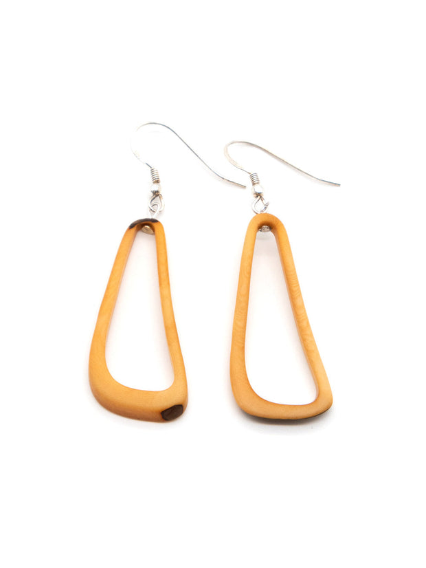 Ohrringe Celiret Natur - La Tagua Nuss Silber