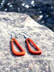 Ohrringe Celiret Orange - La Tagua Nuss Silber