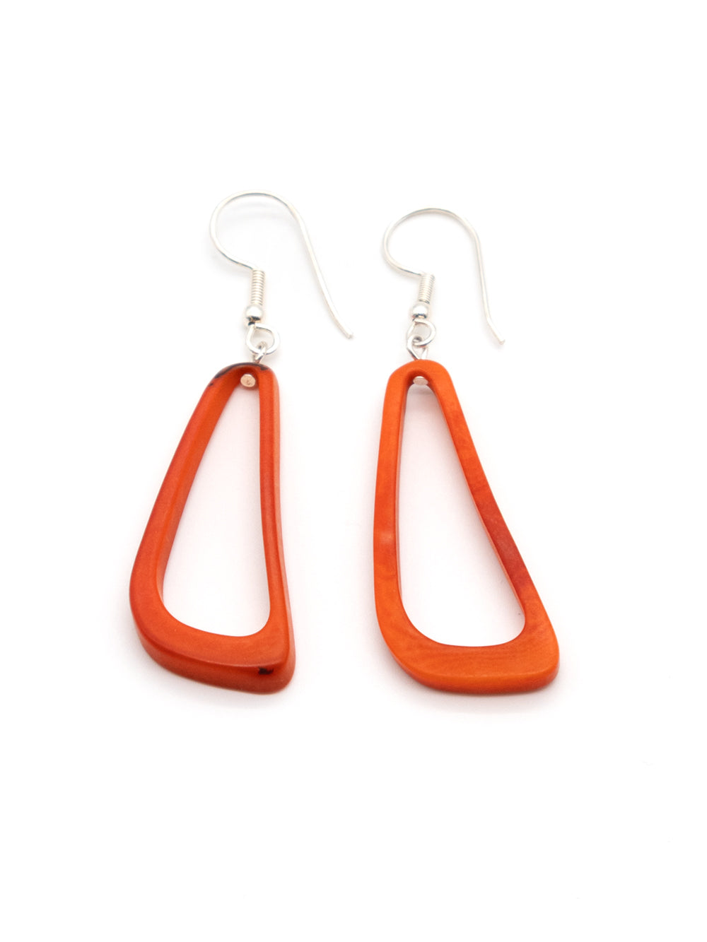 Ohrringe Celiret Orange - La Tagua Nuss Silber