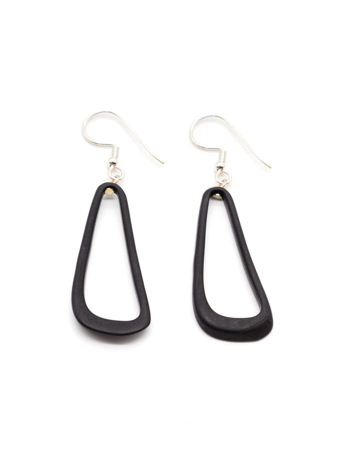 Ohrringe Celiret Schwarz - La Tagua Nuss Silber