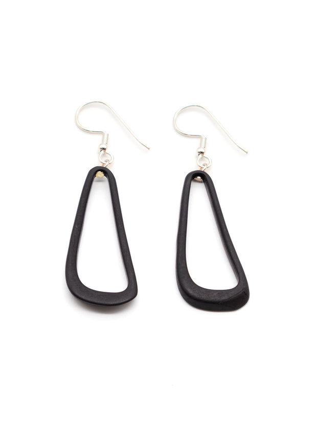 Ohrringe Celiret Schwarz - La Tagua Nuss Silber
