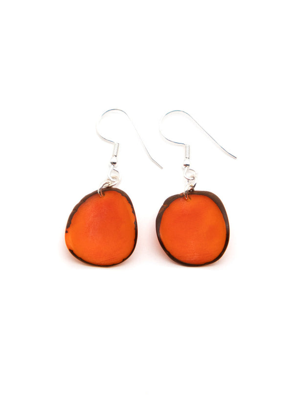 Ohrringe Lararet Orange - La Tagua Nuss Silber