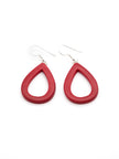 Ohrringe Samyret Rot - La Tagua Nuss Silber
