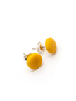 Ohrstecker Topo Gelb - La Tagua Nuss Ohrringe Silber
